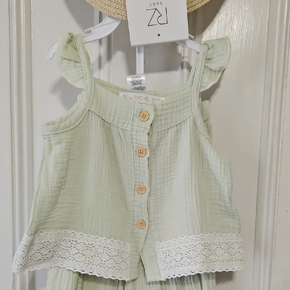 RZ Baby by Rachel Zoe Mint Green Boho Set w/ Hat – 12M (NWT - Picture 2 of 15